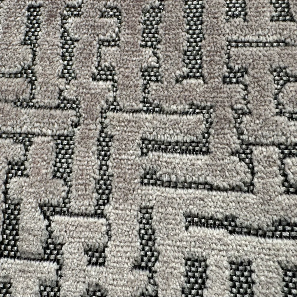 Modern Maze Pink and Gray Pillow Cover (2)